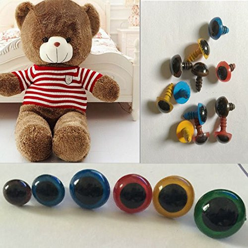 Diy Handwerk
 AUAUDATE 100pcs Kunststoff Sicherheit Augen für Teddybär