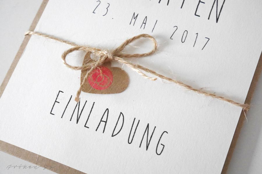 Diy Hochzeitseinladungen
 DIY Einladungskarte für Eure Hochzeit