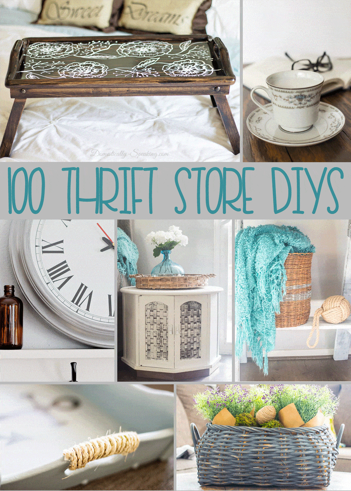 Diy Ideas
 100 Thrift Store DIY Projects Domestically Speaking