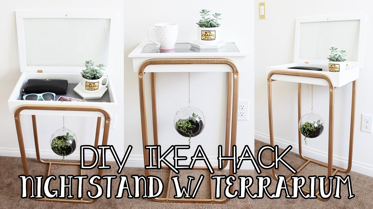 Diy Ikea
 DIY IKEA HACKS Nightstand with Hanging Succulent