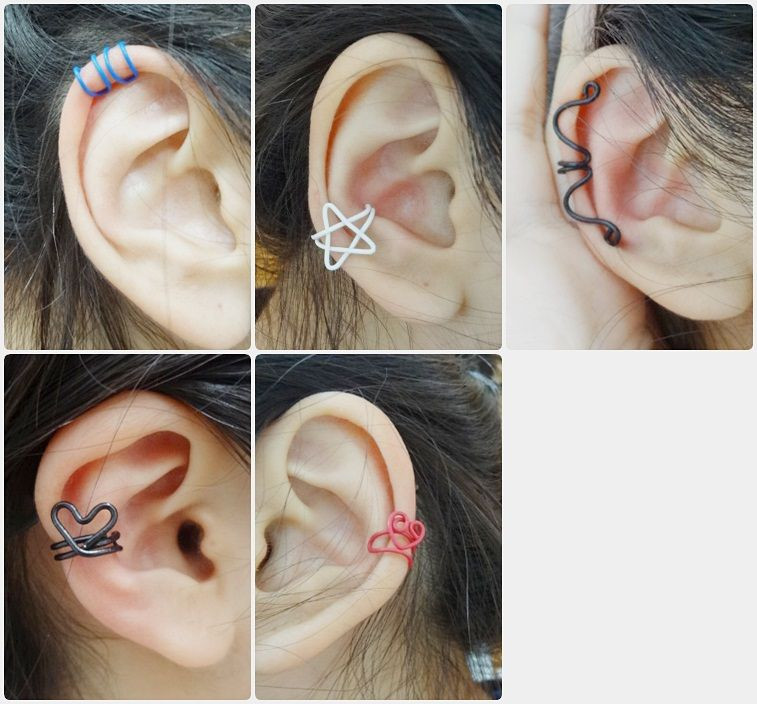 Diy In Ear
 ear cuff diy star heart I made some of these once Sweet