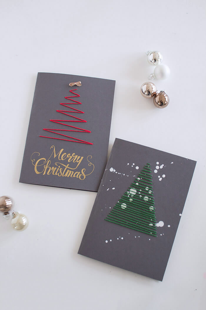 Diy Karten
 Karten besticken Weihnachtskarten selber machen DIY