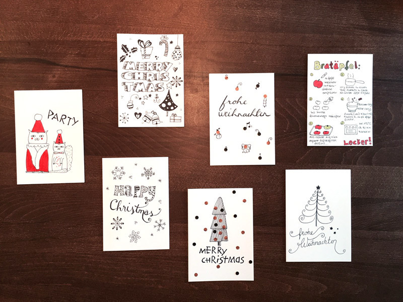 Diy Karten
 Doodle DIY doo 7 Ideen zum Weihnachtskarten Zeichnen