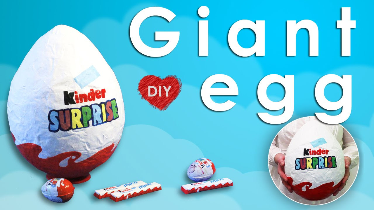 Diy Kinder
 DIY Giant Kinder Surprise Egg Papier mache egg easy