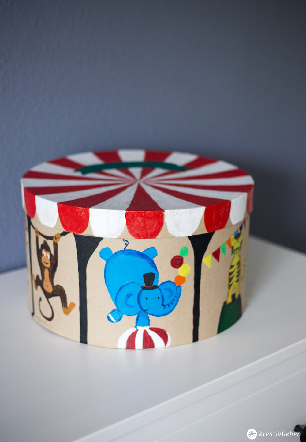 Diy Kinder
 DIY Zirkus Schachtel fürs Kinderzimmer Aufbewahrungs