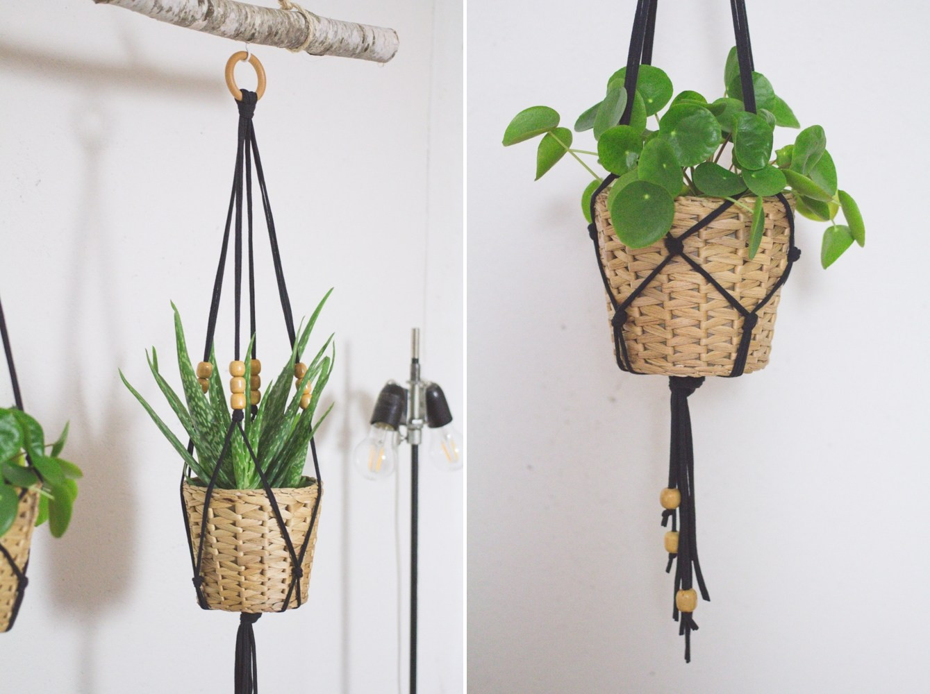 Diy Makramee Blumenampel Anleitung
 Einfache Makramé Blumenampel aus Jerseygarn DIY