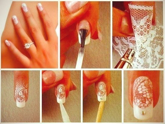 Diy Maniküre
 DIY Lace Nail Tutorial For Beautiful Wedding Nails The I