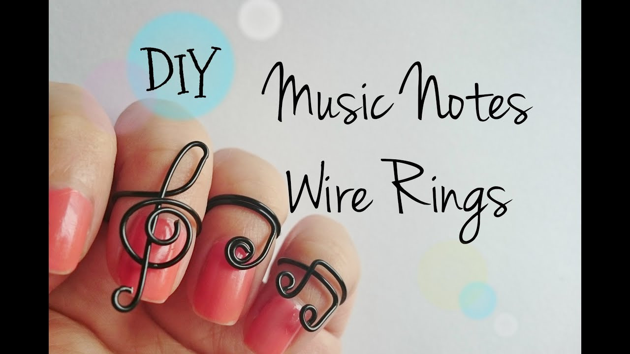 Diy Music
 DIY Music Notes Wire Rings 3 different designs adjustable