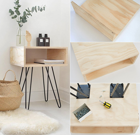 Diy Nachttisch
 do it yourself Deko in Schwarz Weiß und Holz fresHouse