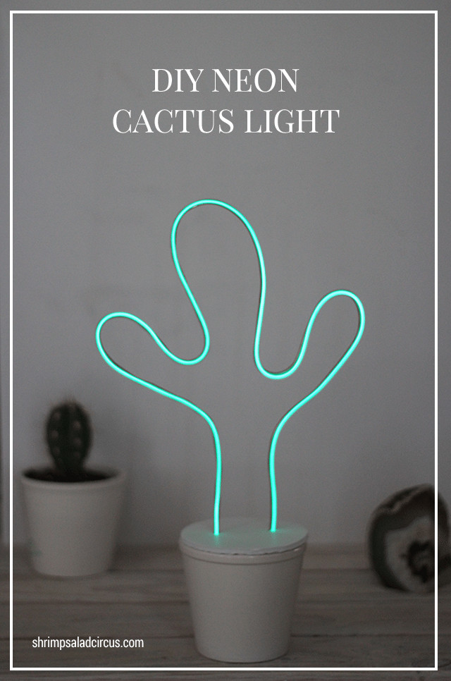Diy Neon Sign
 DIY Neon Cactus Light Tutorial Shrimp Salad Circus