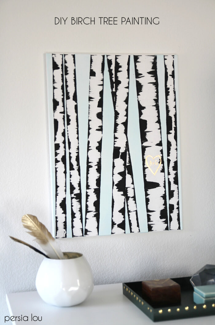 Diy Painting
 Make DIY Birch Tree Art Persia Lou