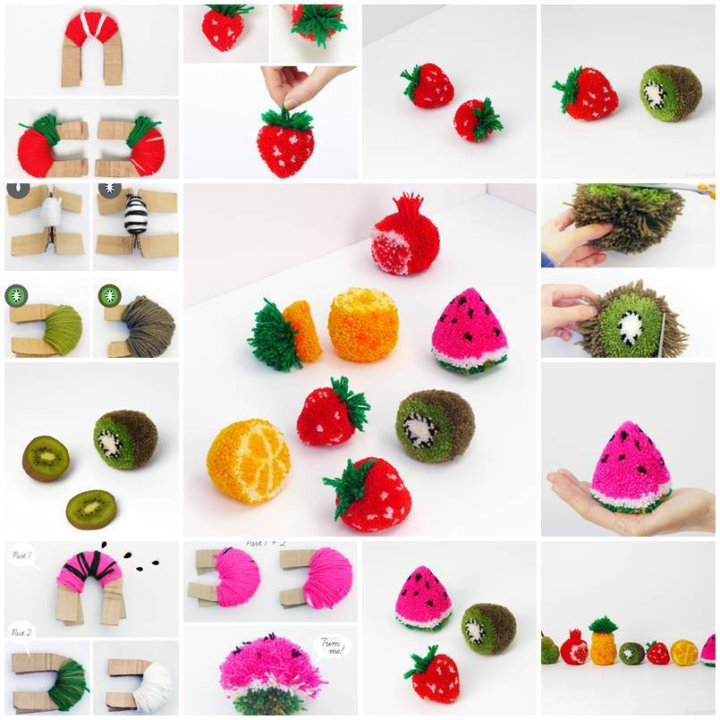 Diy Pom Poms
 DIY Fruit Pom Poms