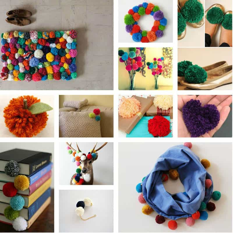 Diy Pom Poms
 Colorful DIY Pom Pom Rug and Another Creative Projects