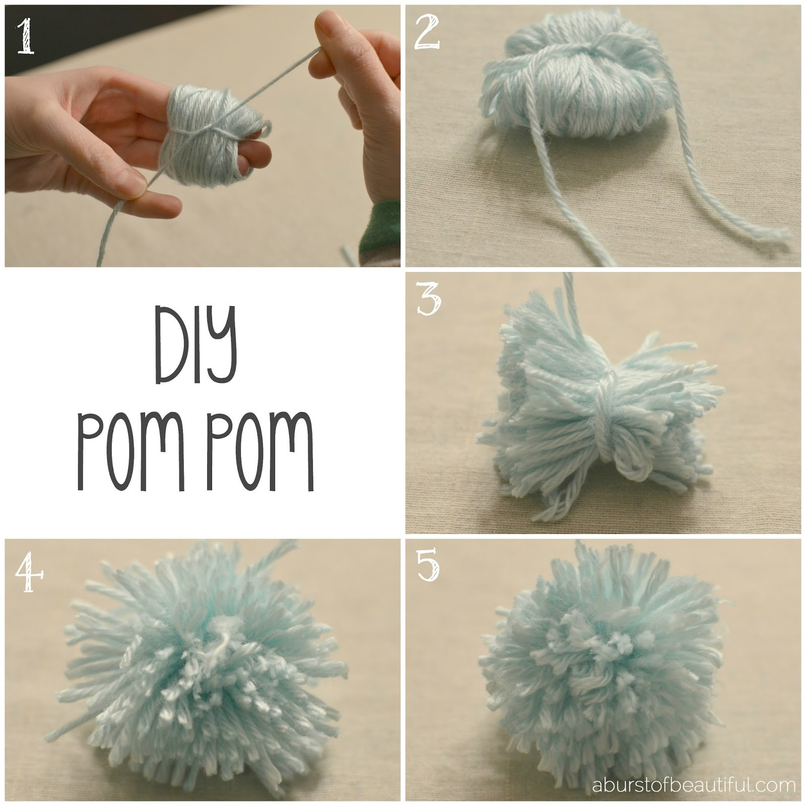 Diy Pom Poms
 DIY Pom Pom Mobile A Burst of Beautiful