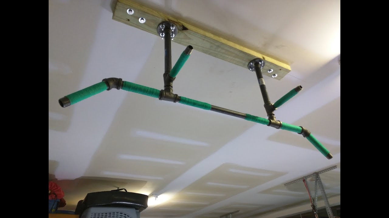 Diy Pull Up Bar
 DIY 4 Position Ceiling Mounted Pull Up Bar for Ninja