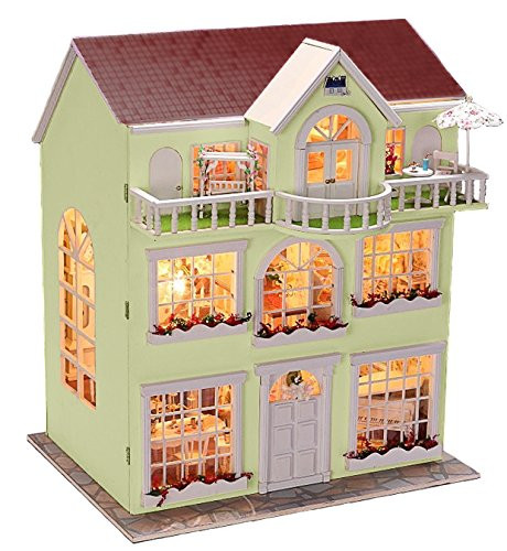 Diy Puppenhaus
 Puppenhaus Dollhouse Bausatz aus Holz mit kompletter