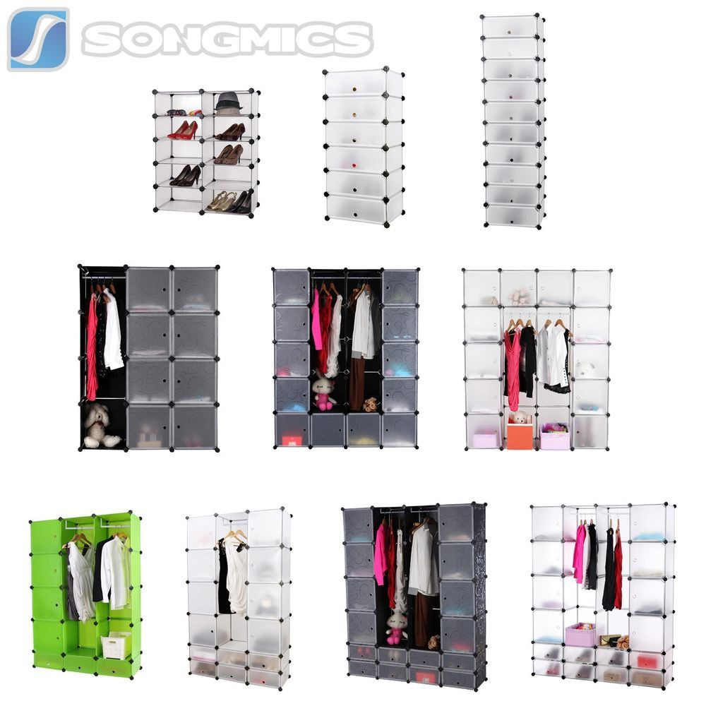 Diy Regalsystem
 DIY Steckregal Schrank Kleiderschrank Kunststoff Garderobe