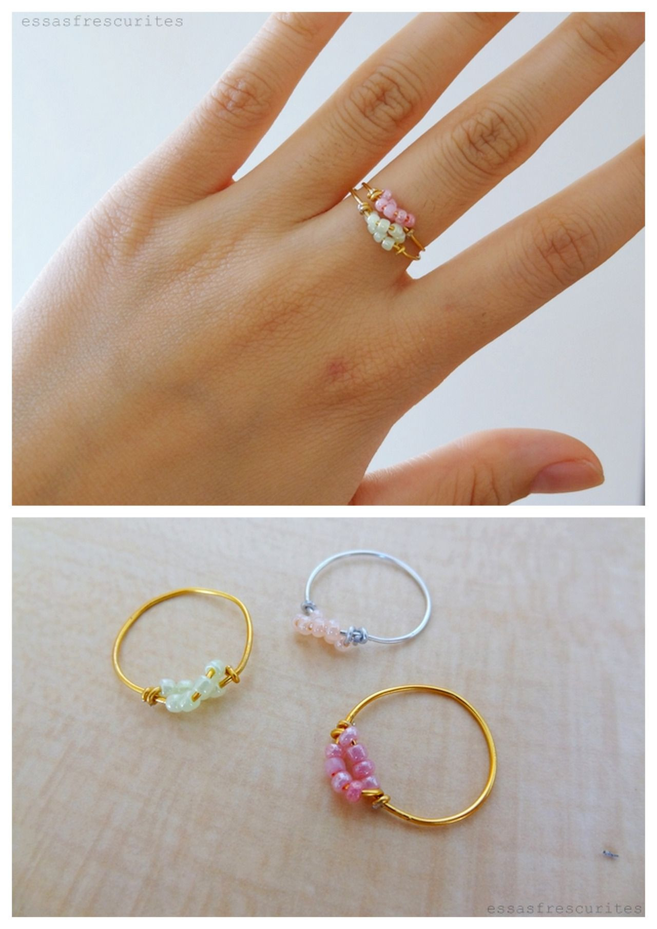 Diy Ring
 DIY Easy Delicate Twisted Wire Bead Ring Tutorial from