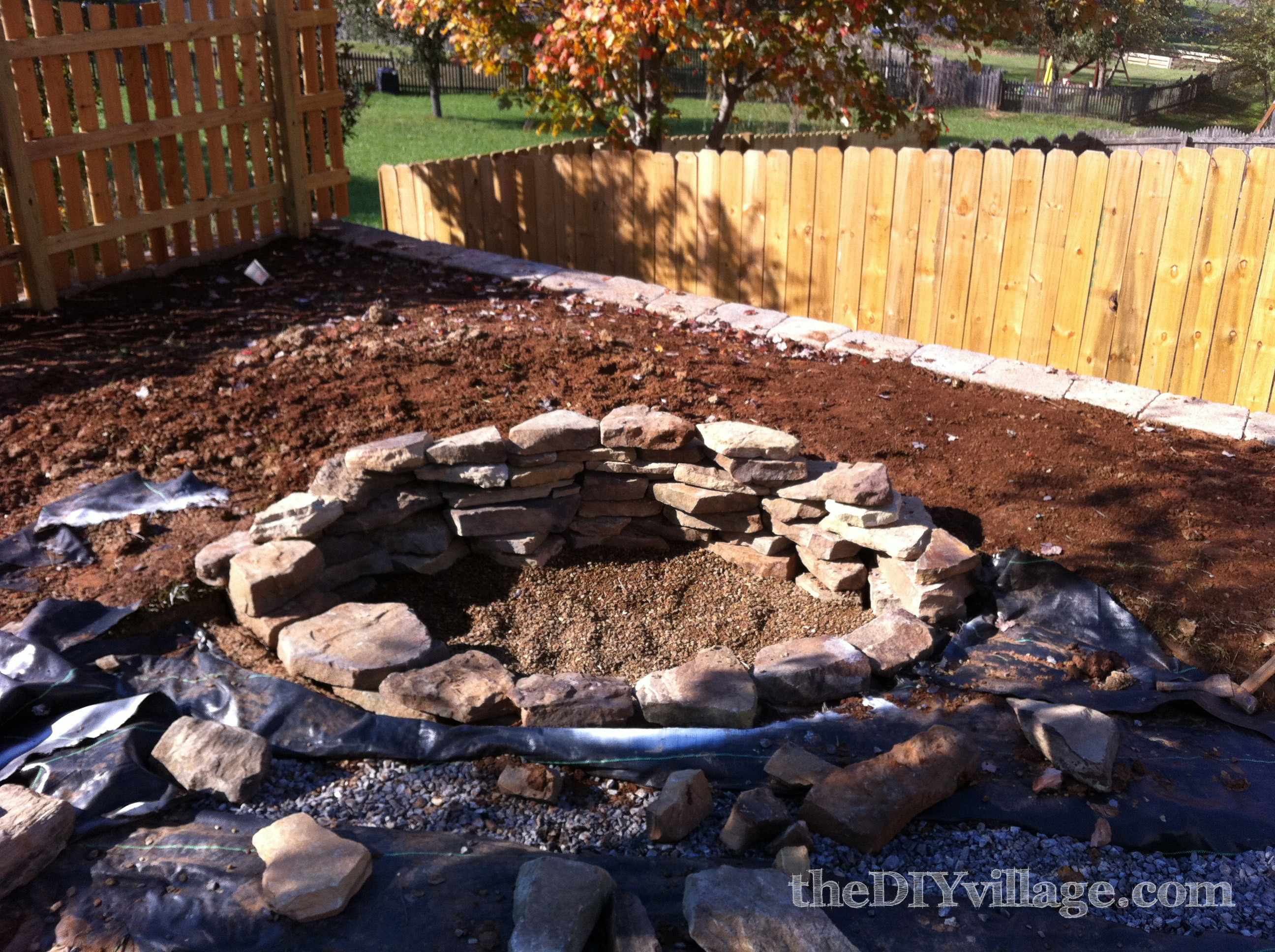 Diy Rock
 Building a Stacked Stone Fire Pit the DIY village