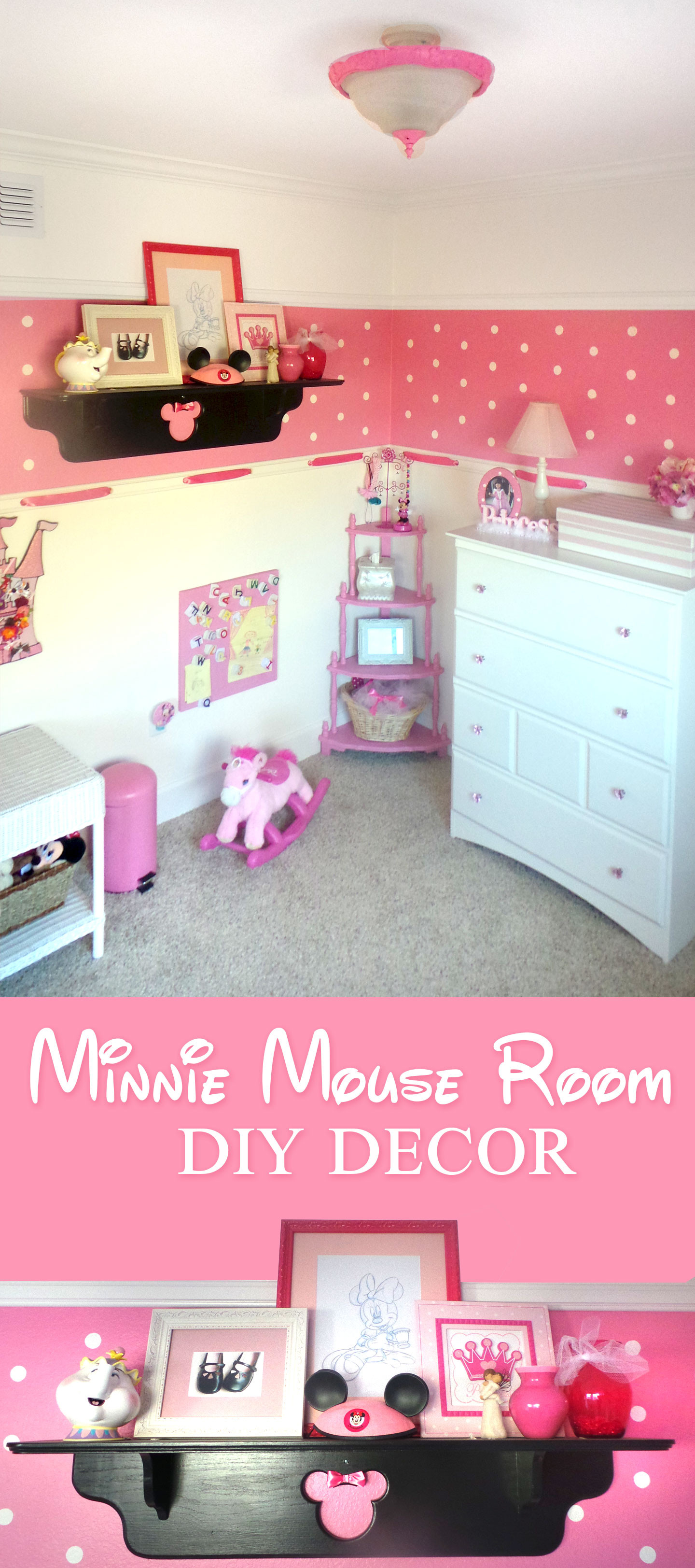 Diy Room Decor
 Minnie Mouse Room DIY Decor Highlights Along the Way