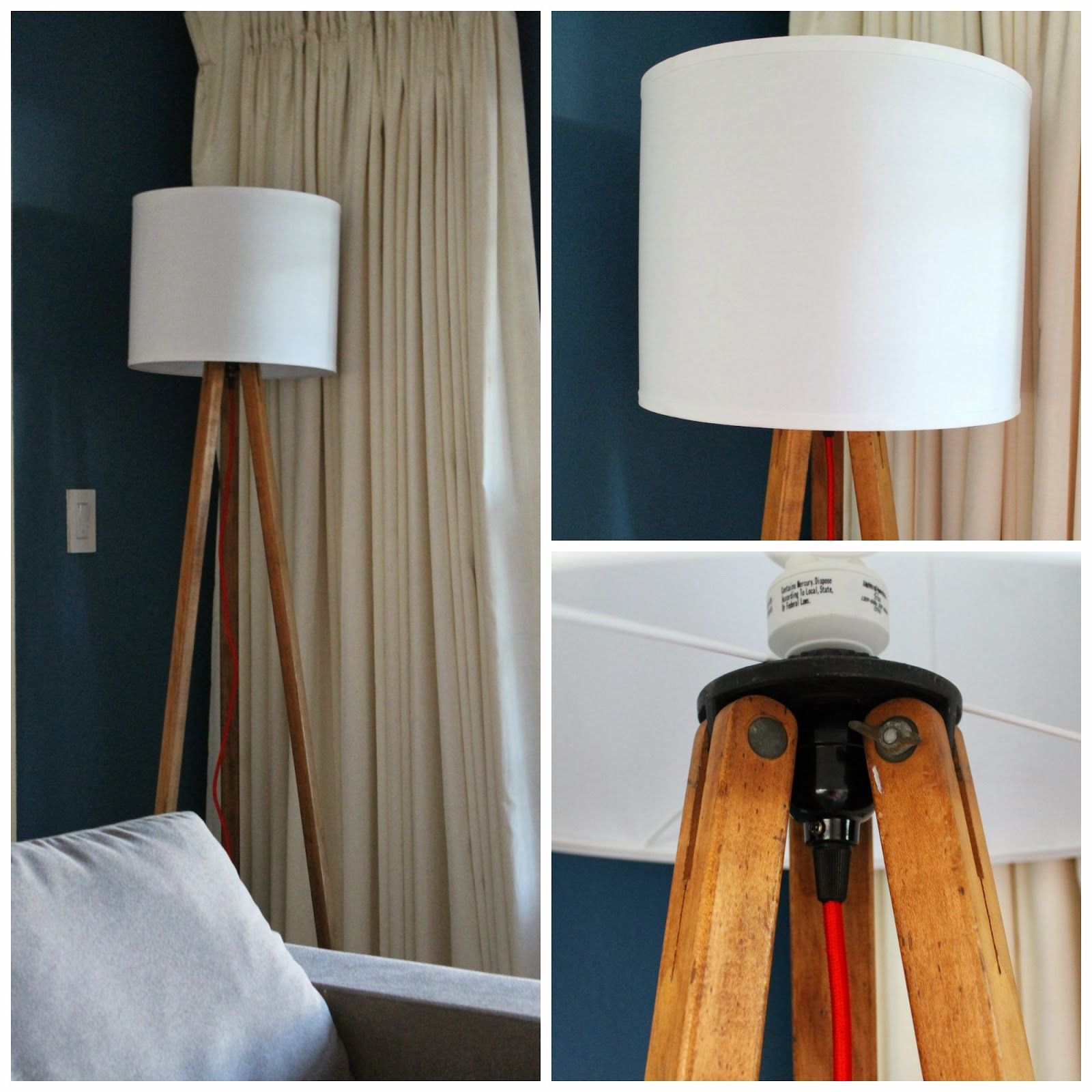 Diy Stehlampe
 Hello Beautiful Tripod floor lamp DIY