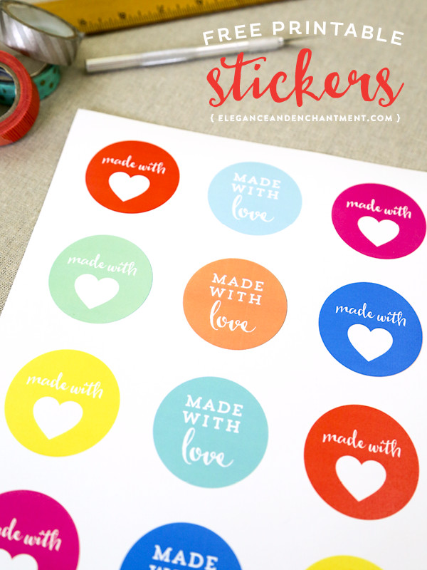 Diy Sticker
 Made with love DIY Stickers