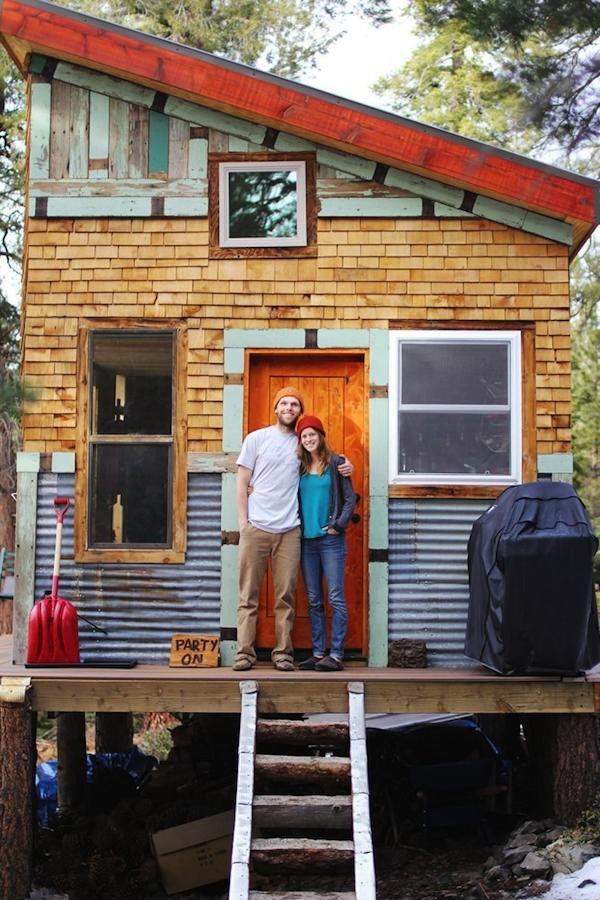 Diy Tiny House
 Young Couple Build Mortgage free f Grid Micro Cabin