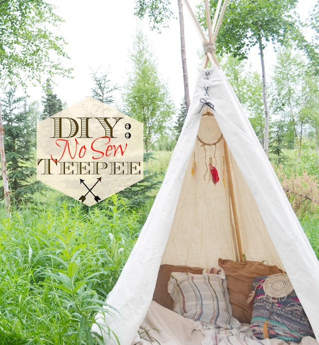 Diy Tipi
 Fawn Over Baby DIY No Sew Teepee