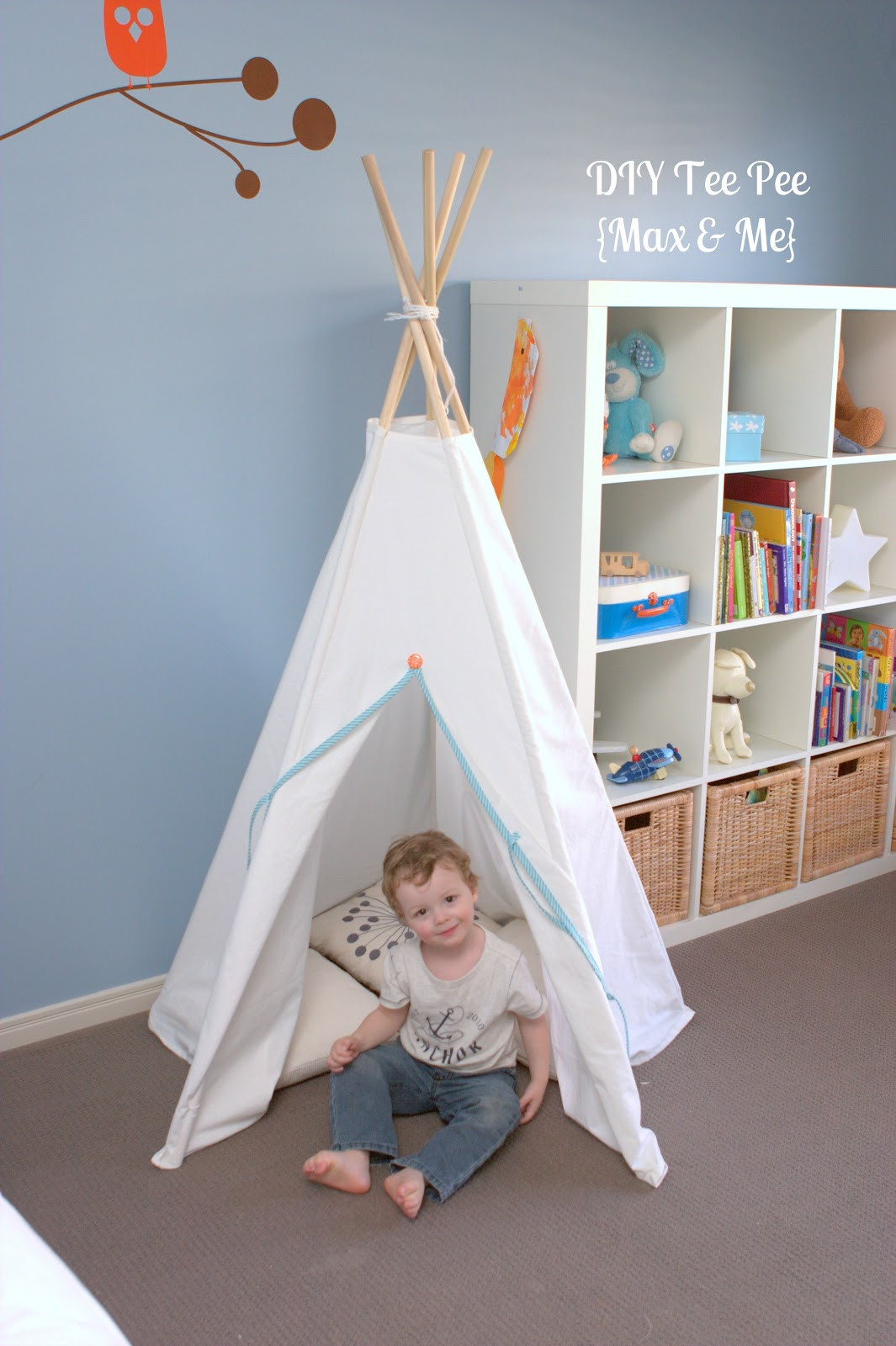 Diy Tipi
 Max & Me DIY TeePee Pinterest Challenge 4