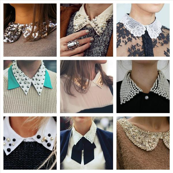 Diy Trend
 DIY collar necklace for straples top and embellished shirt
