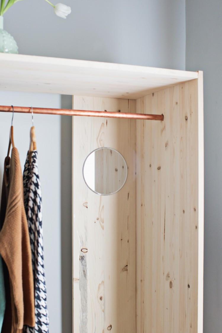 Diy Wardrobe
 DIY Modern Wooden Wardrobe With Copper Details Shelterness