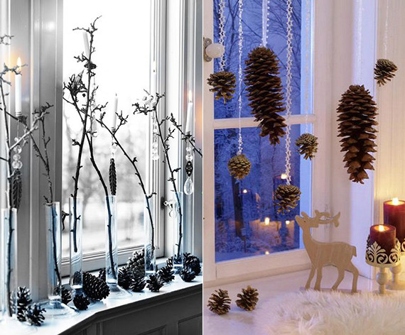 Diy Weihnachtsdeko Fenster
 20 DIY Ideen für Winterdeko mit Nadelbäume Zapfen fresHouse