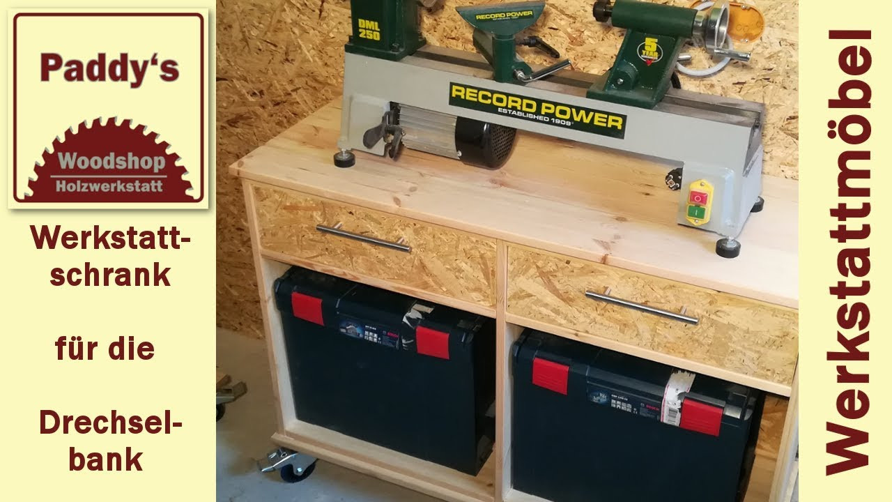 Diy Werkstatt
 Werkstattschrank für Drechselbank selber bauen