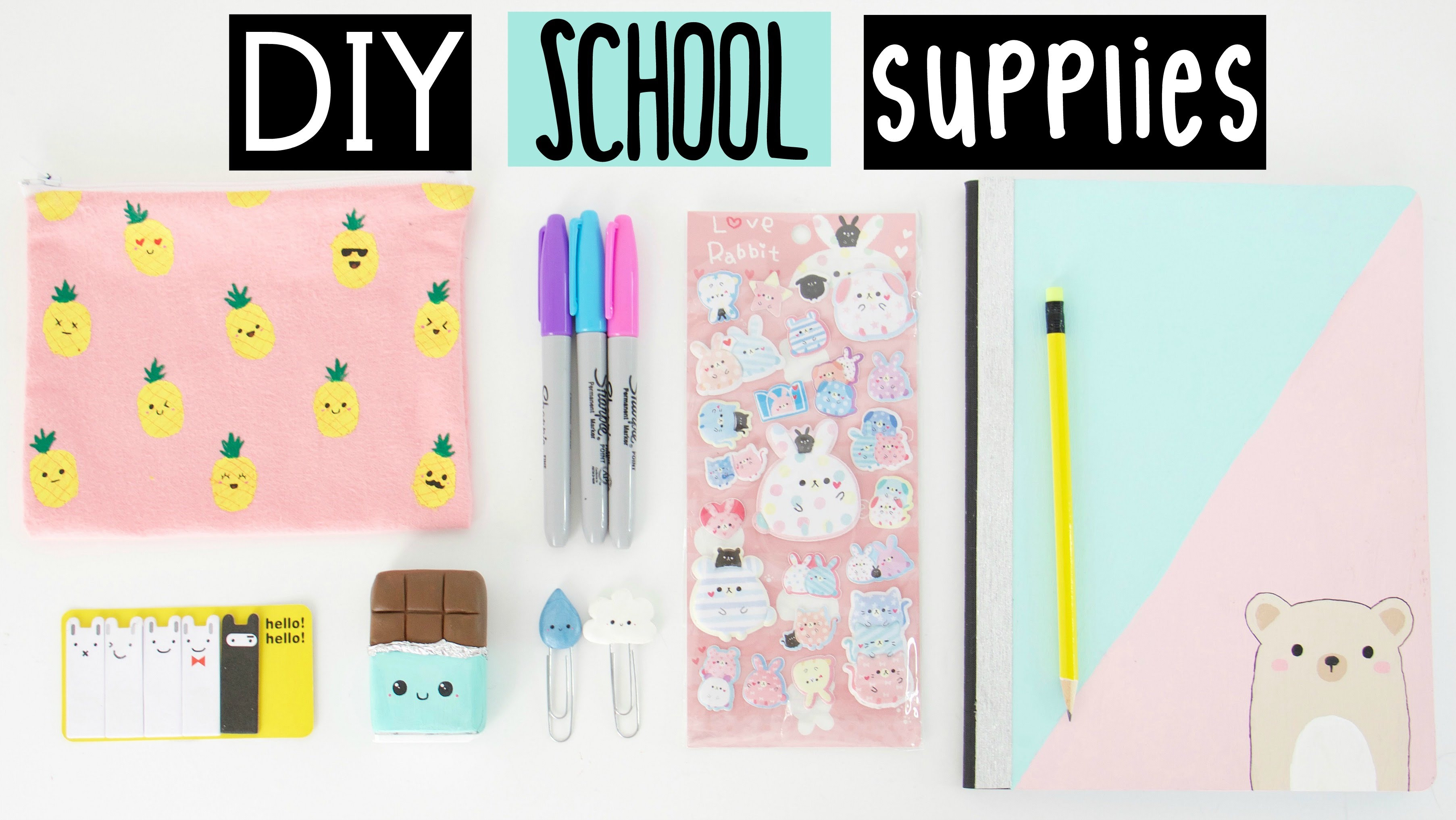 Diy Youtube
 School Diy DIY SCHOOL SUPPLIES For Back To School