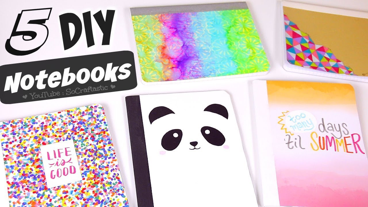 Diy Youtube
 5 DIY NOTEBOOK IDEAS for Back To School School Supplies