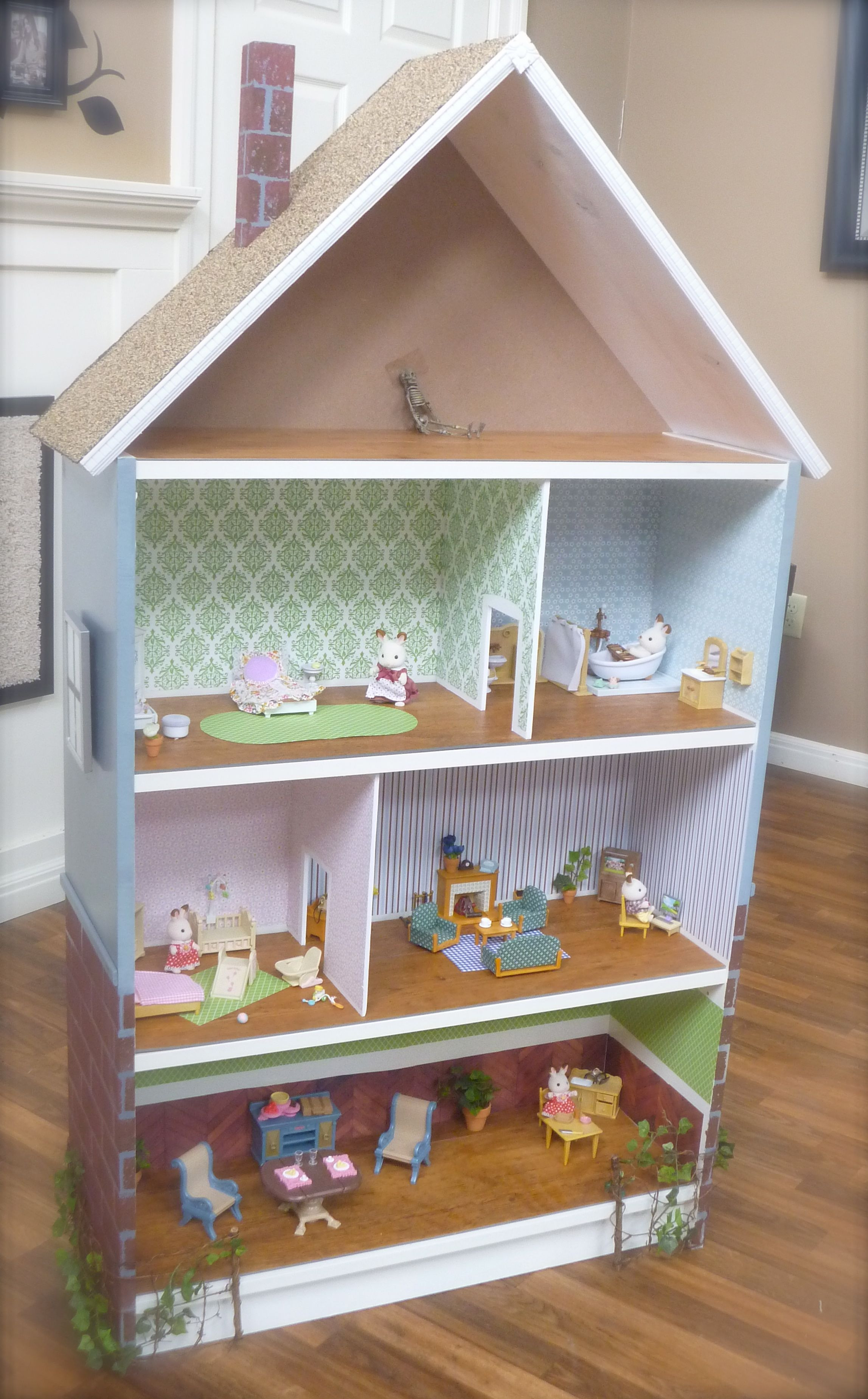 Dollhouse Diy
 Woodwork Dollhouse Bookcase Pattern PDF Plans