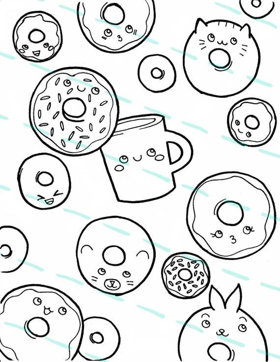Donut Ausmalbilder
 The 25 best Donut coloring page ideas on Pinterest
