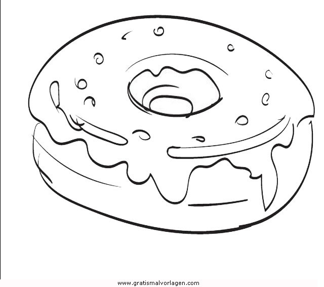 Donut Ausmalbilder
 donut 2 gratis Malvorlage in Essen & Trinken Lebensmittel
