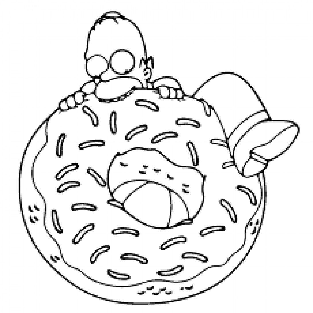 Donut Ausmalbilder
 Snack Donut Coloring Page