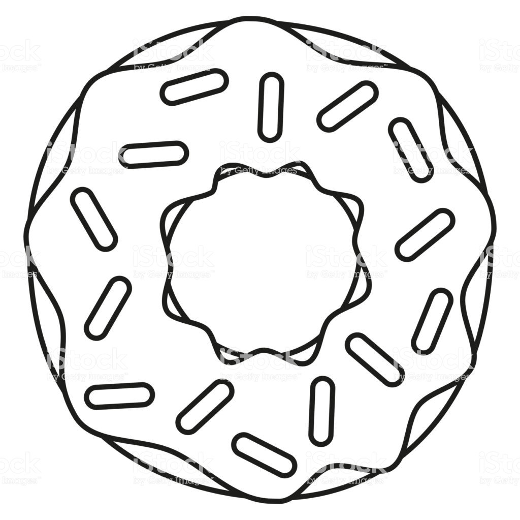Donut Ausmalbilder
 Linie Kunst Schwarzweiß Donut Stock Vektor Art und mehr