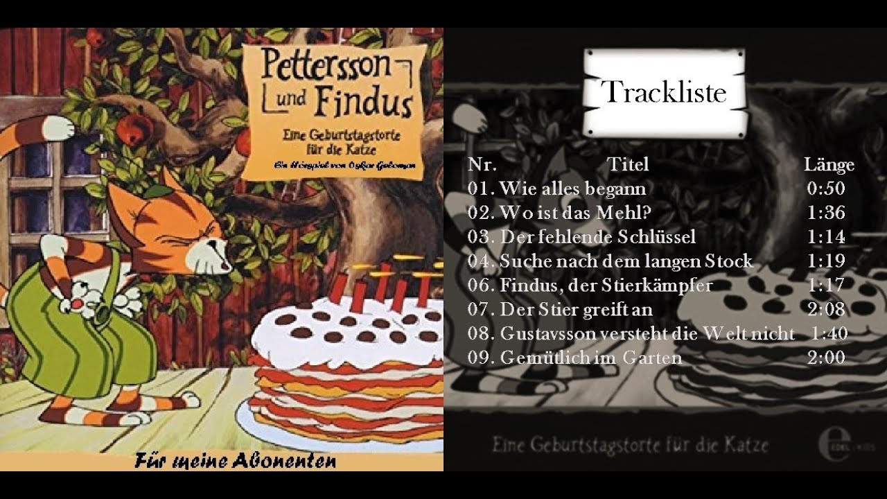 Eine Geburtstagstorte Für Die Katze
 Eine Geburtstagstorte für Katze I Petterson Und Findus