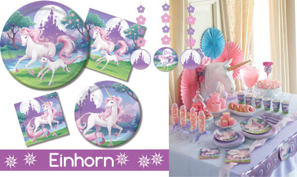 Einhorn Geburtstagsparty
 Party Deko fuer Kindergeburtstag und Mottoparty