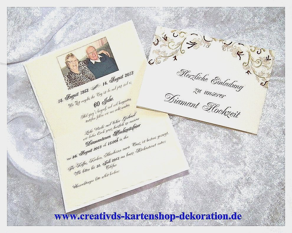 Einladung Diamantene Hochzeit
 Einladung Zur Diamantenen Hochzeit Kostenlos