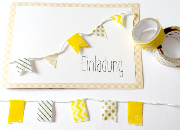 Einladung Kindergeburtstag Diy
 DIY wimpelkette sagerin