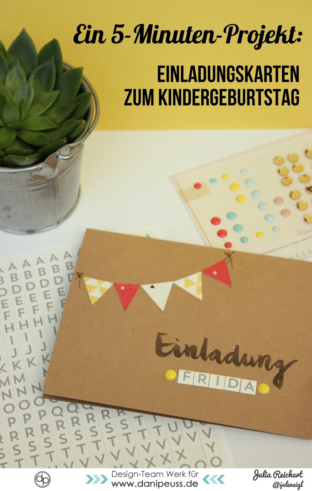 Einladung Kindergeburtstag Diy
 danipeuss BLOG DIY Einladungen zum Kindergeburtstag