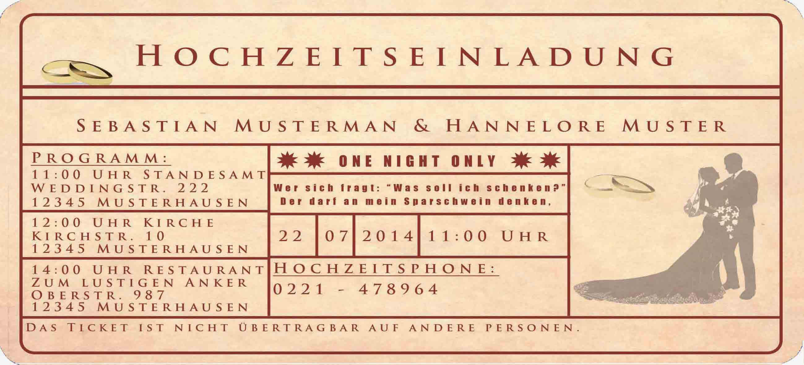 Einladungskarten Hochzeit Vorlagen
 Einladungskarten Hochzeit Text