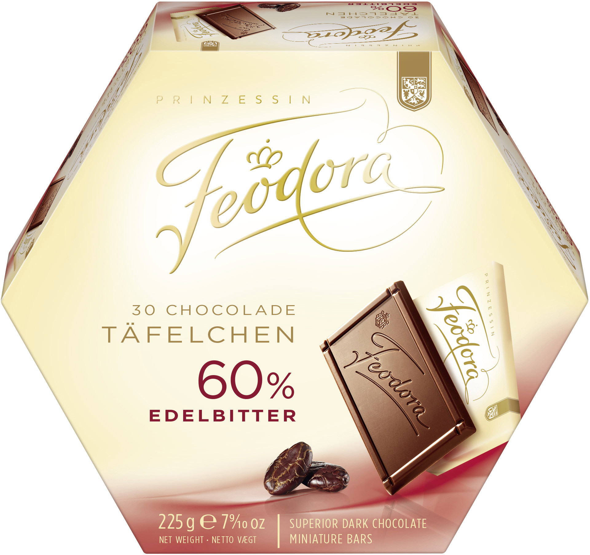 Feodora.De/Geschenke
 Feodora Chocolade Täfelchen Edelbitter Schokolade 30St