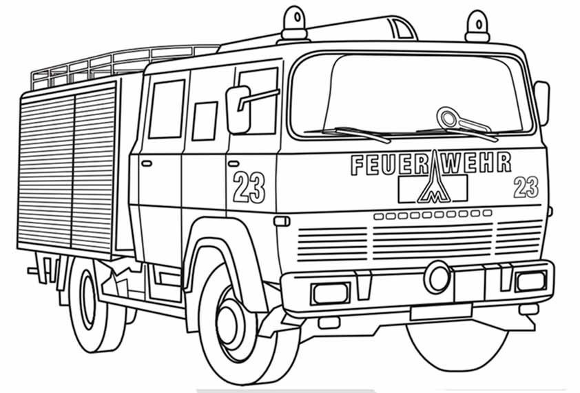 Feuerwehrauto Ausmalbilder
 feuerwehrauto zum ausmalen – Ausmalbilder für kinder