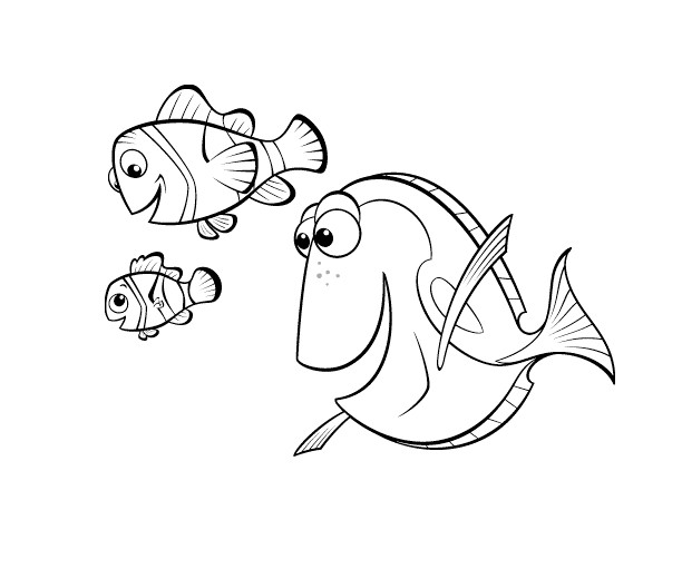 Findet Nemo Ausmalbilder
 Ausmalbilder Malvorlagen von Findet Nemo kostenlos zum