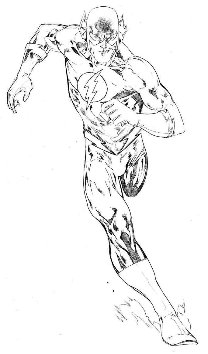 Flash Ausmalbilder
 Running Flash Superhero Coloring Pages